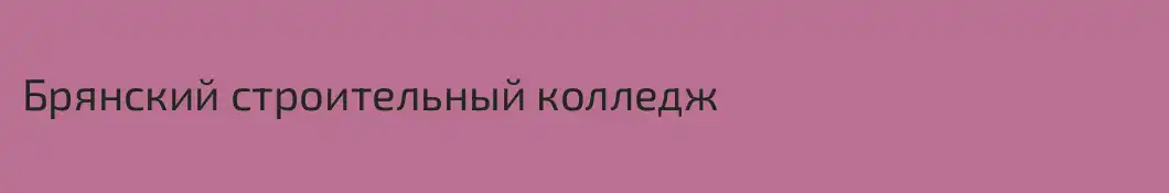 Брянский строительный колледж